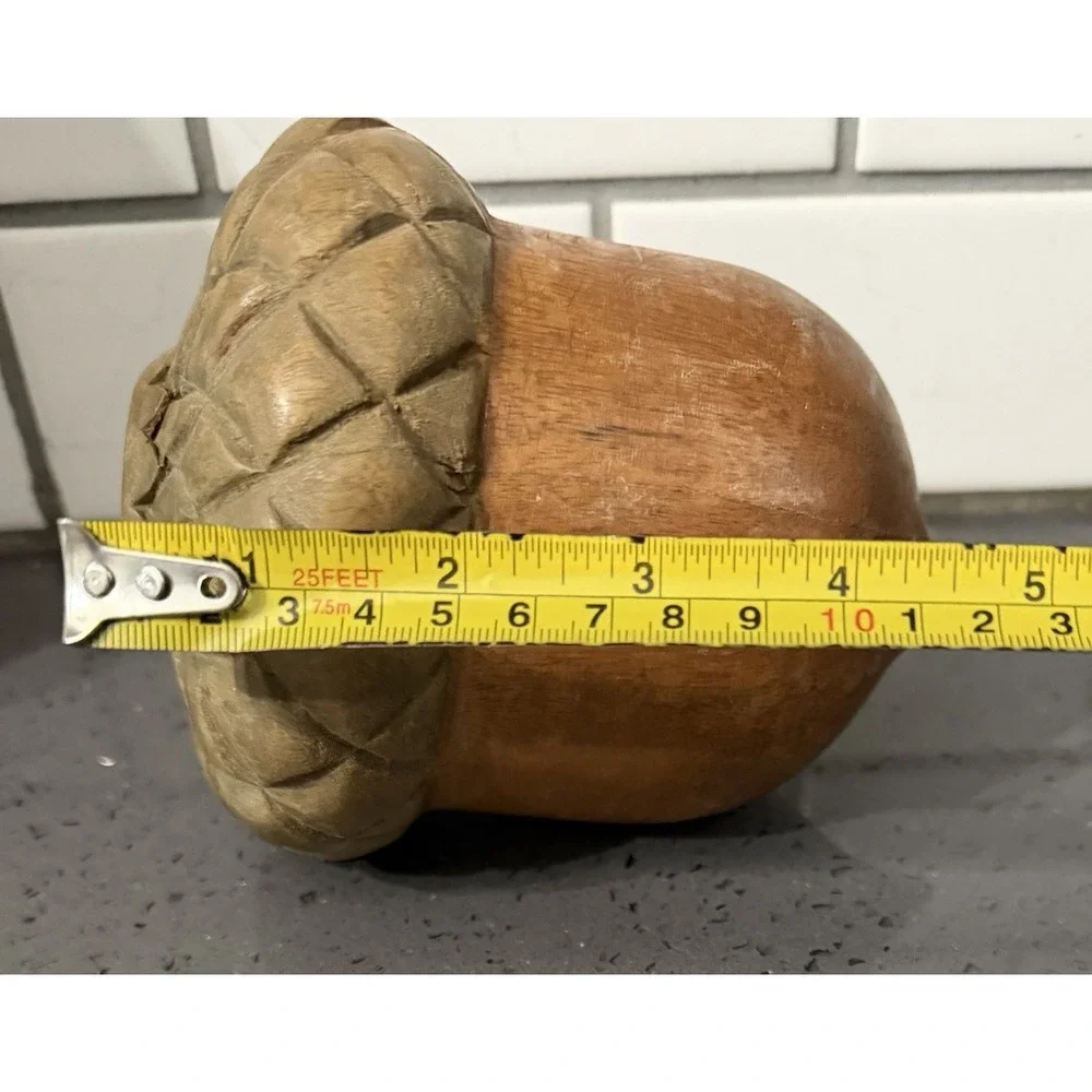 Wooden Wood Acorn Fall Figure Decor Large